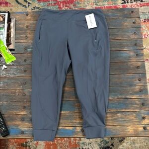 NWT Athleta Rainier Joggers women’s size large blue gray color